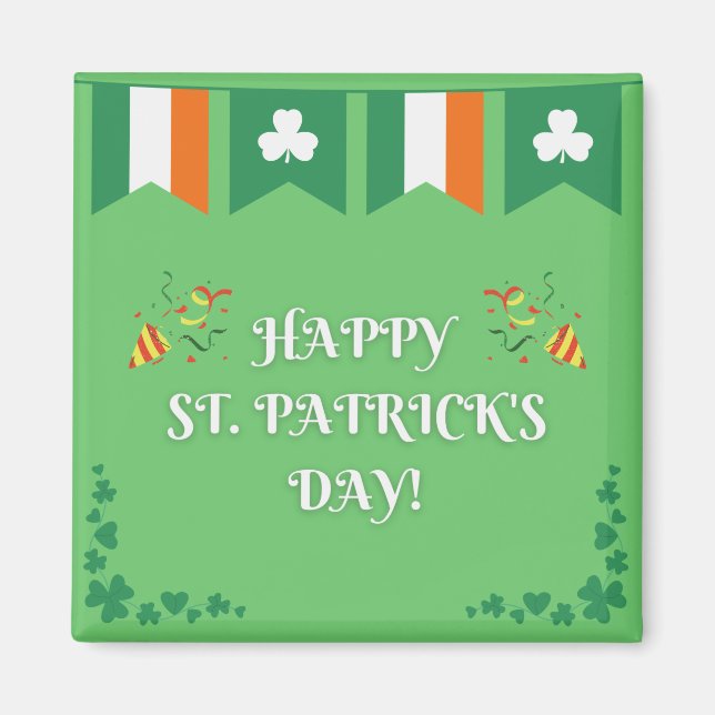 Saint Patrick's Day Grön Magnet (Framsidan)