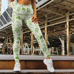 Saint patrick's day Grönt Inslag Mönster Leggings