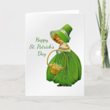 Saint Patricks Day Grönt Vintage Irish Girl
