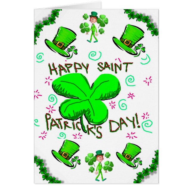 Saint patrick's day-hälsningskort hälsningskort (Framsidan)