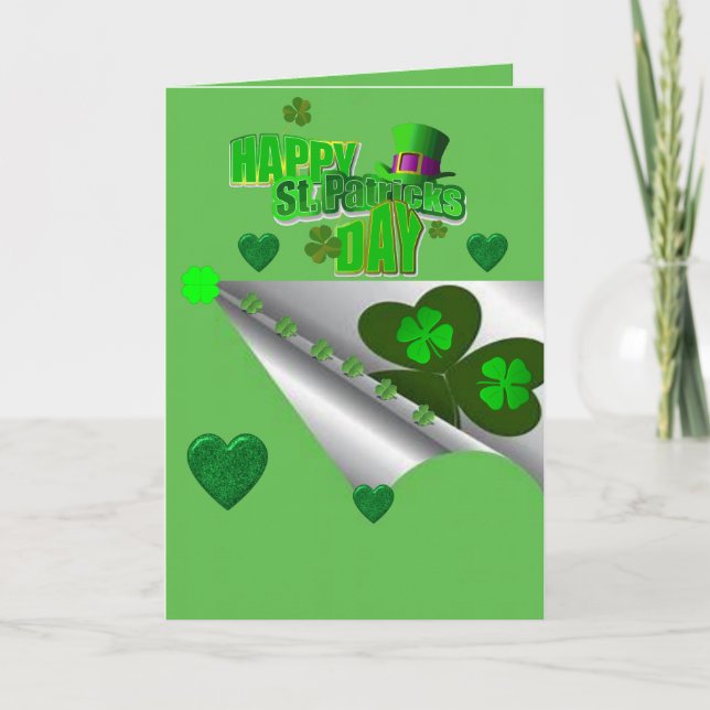 Saint patrick's day-hälsningskort kort (Framsida)