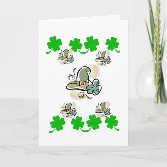 Saint patrick's day-hälsningskort kort (Framsida)