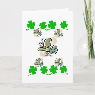 Saint patrick's day-hälsningskort kort