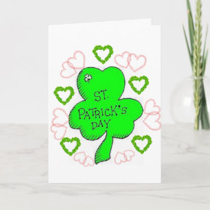 Saint patrick's day-hälsningskort kort