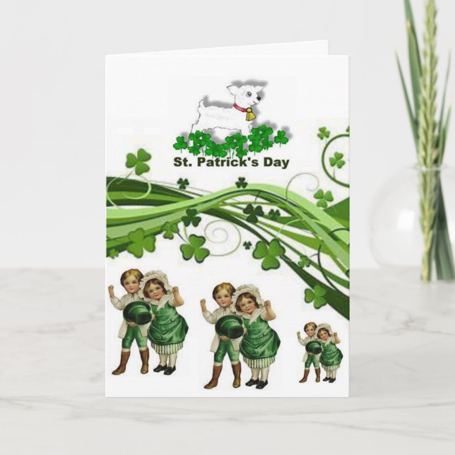 Saint patrick's day-hälsningskort kort (Framsida)