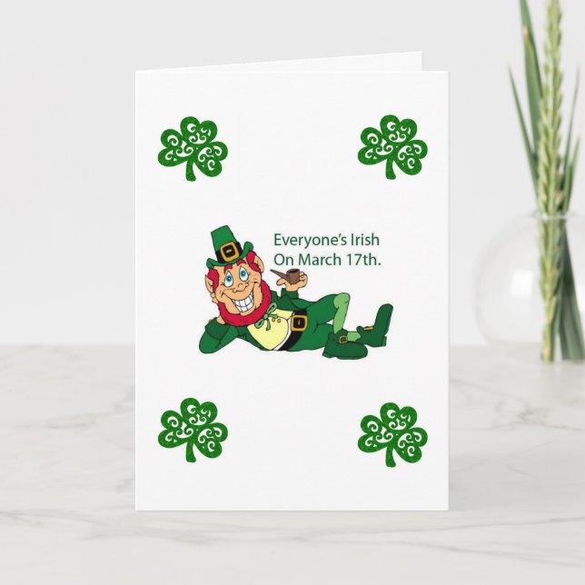 Saint patrick's day-hälsningskort kort (Framsida)