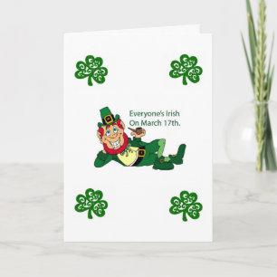 Saint patrick's day-hälsningskort kort