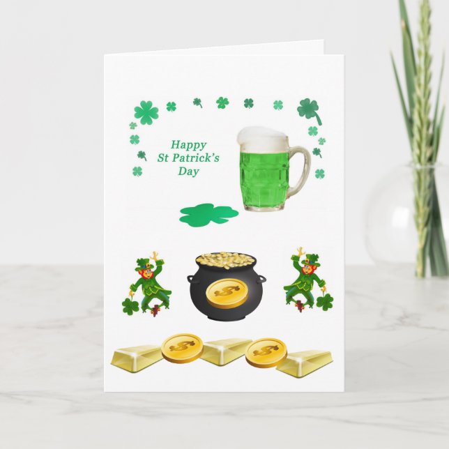 Saint patrick's day-hälsningskort kort (Framsida)