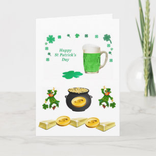 Saint patrick's day-hälsningskort kort
