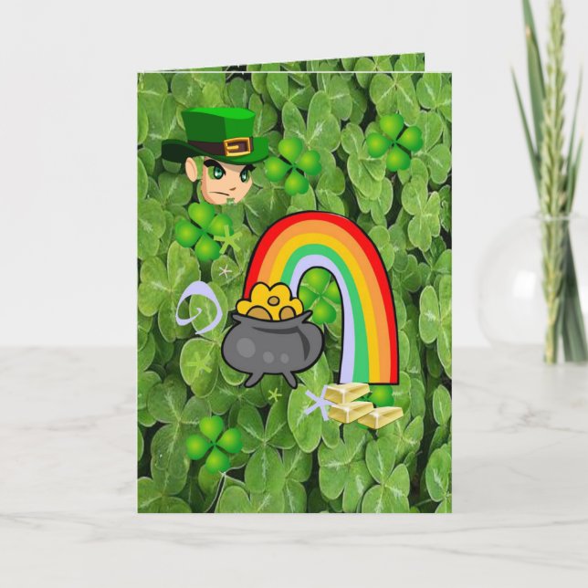 Saint patrick's day-hälsningskort kort (Framsida)