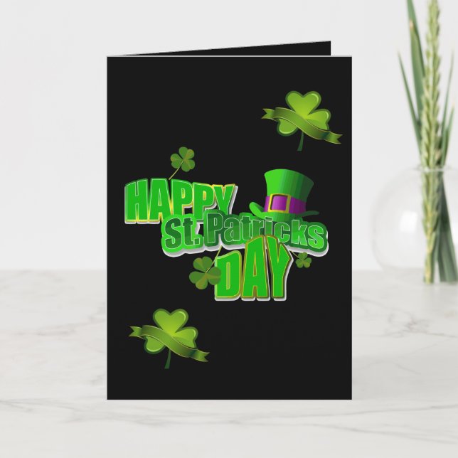 Saint patrick's day-hälsningskort kort (Framsida)
