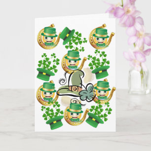 Saint patrick's day-hälsningskort kort