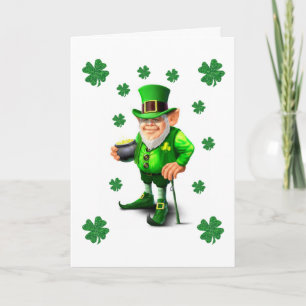 Saint patrick's day-hälsningskort kort