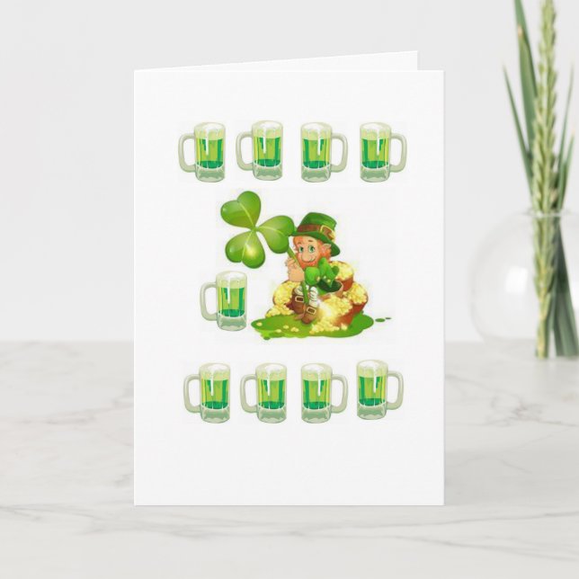 Saint patrick's day-hälsningskort kort (Framsida)