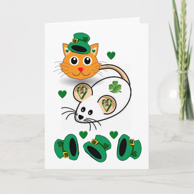 Saint patrick's day-hälsningskort kort (Framsida)