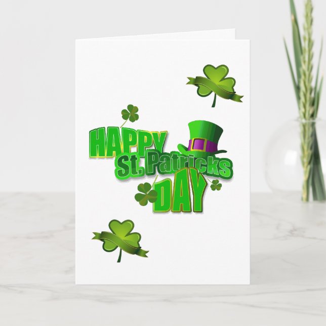 Saint patrick's day-hälsningskort kort (Framsida)