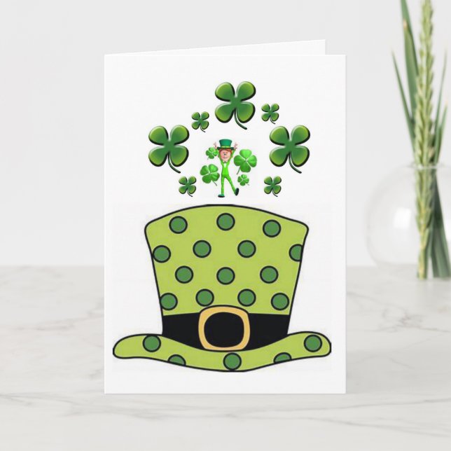 Saint patrick's day-hälsningskort kort (Framsida)