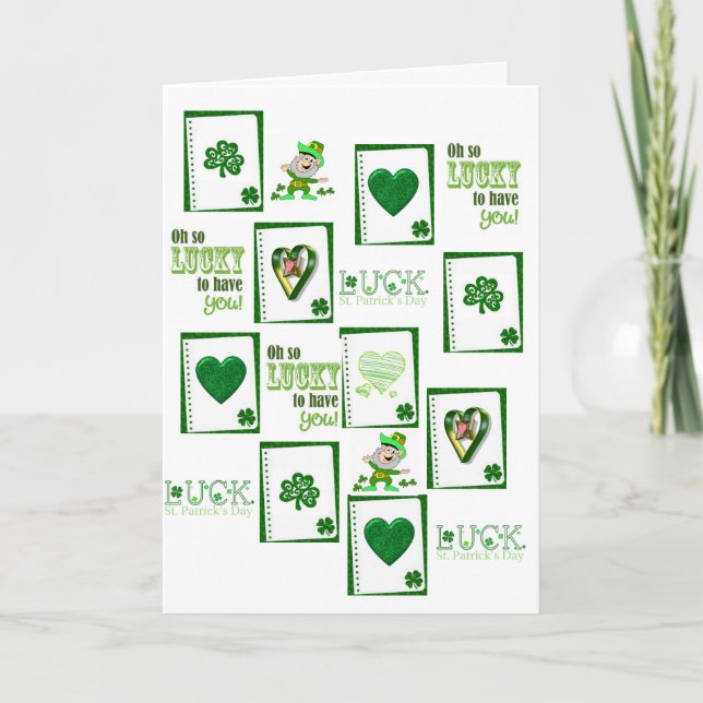 Saint patrick's day-hälsningskort kort (Framsida)