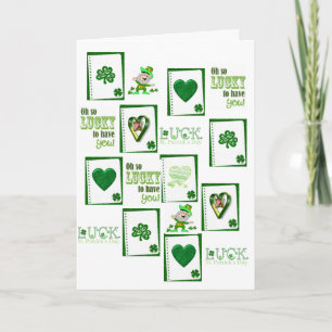 Saint patrick's day-hälsningskort kort