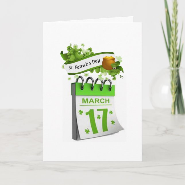 Saint patrick's day-hälsningskort kort (Framsida)