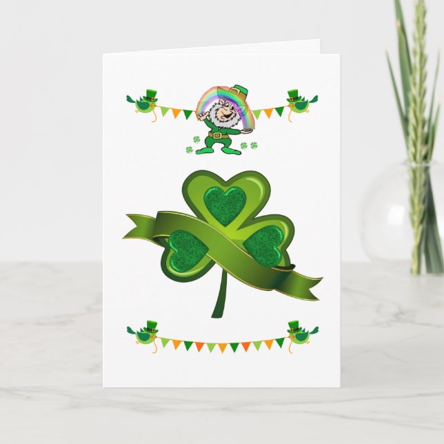 Saint patrick's day-hälsningskort kort (Framsida)