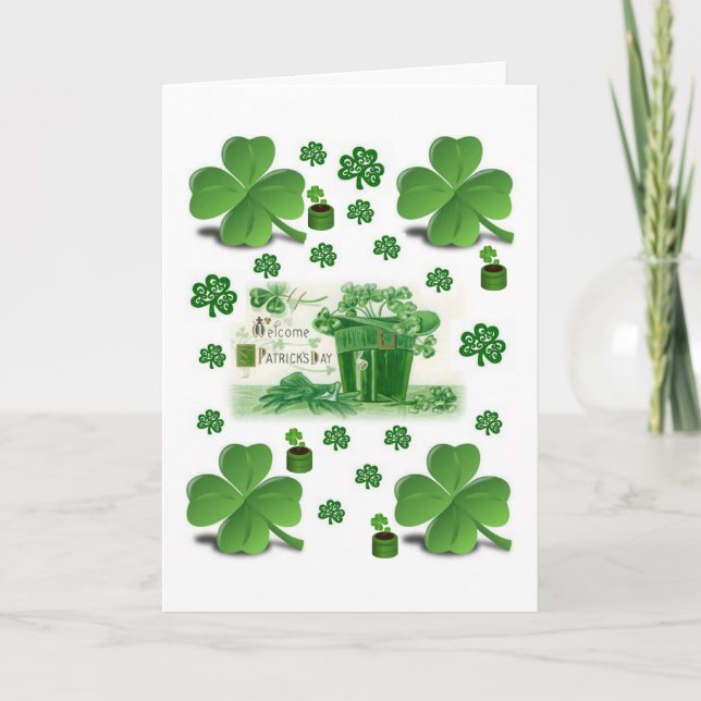 Saint patrick's day-hälsningskort kort (Framsida)