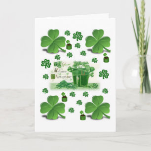 Saint patrick's day-hälsningskort kort