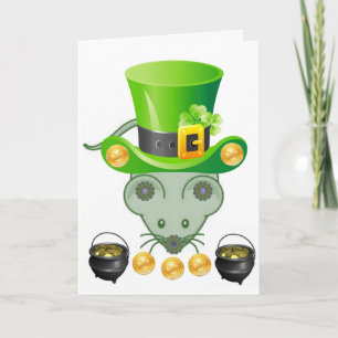 Saint patrick's day-hälsningskort kort