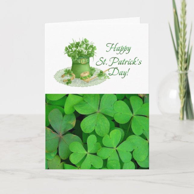 Saint patrick's day-hälsningskort kort (Framsida)