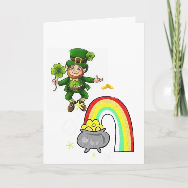 Saint patrick's day-hälsningskort kort (Framsida)