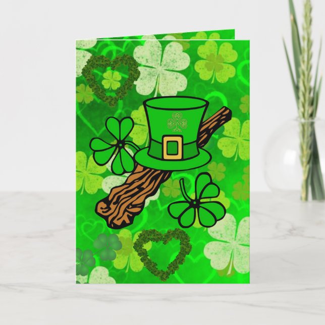 Saint patrick's day-hälsningskort kort (Framsida)