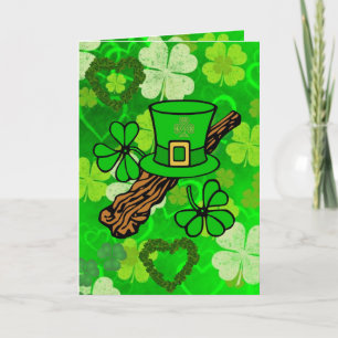 Saint patrick's day-hälsningskort kort