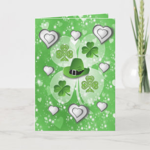 Saint patrick's day-hälsningskort kort
