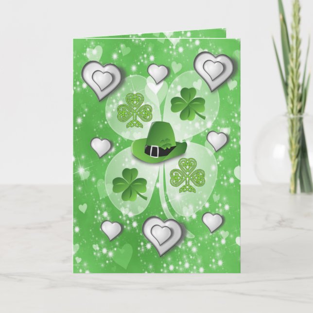 Saint patrick's day-hälsningskort kort (Framsida)