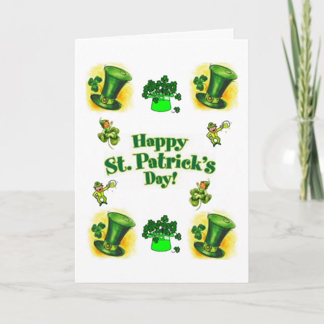 Saint patrick's day-hälsningskort kort (Framsida)