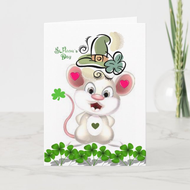 Saint patrick's day-hälsningskort kort (Framsida)