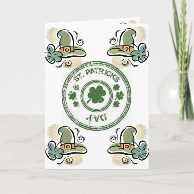Saint patrick's day-hälsningskort kort (Framsida)
