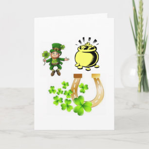 Saint patrick's day-hälsningskort kort