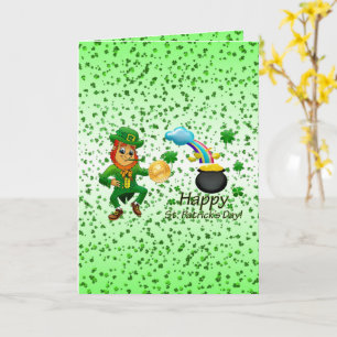 Saint patrick's day-hälsningskort Leprechaun Kort