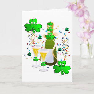Saint patrick's day-hälsningskort Shamrock Vin Kort