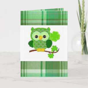 Saint patrick's day-hälsningskort Uggla Kort