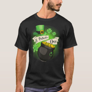 Saint Patricks Day Hat Clover Leaf Saint Patricks T Shirt