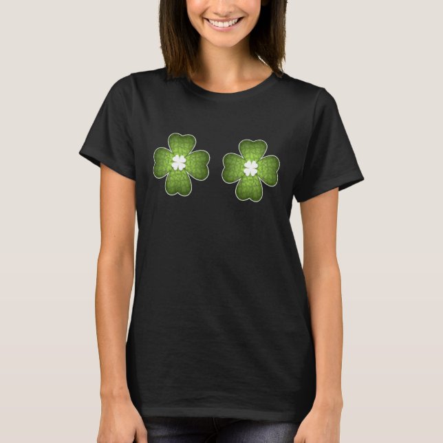 Saint patrick's day Illustration Art Shamrock T Shirt (Framsida)
