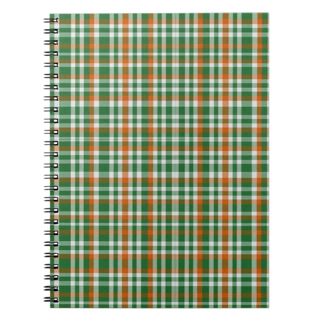 Saint patrick's day Ireland Flagga färgad gingham Anteckningsbok (Framsidan)