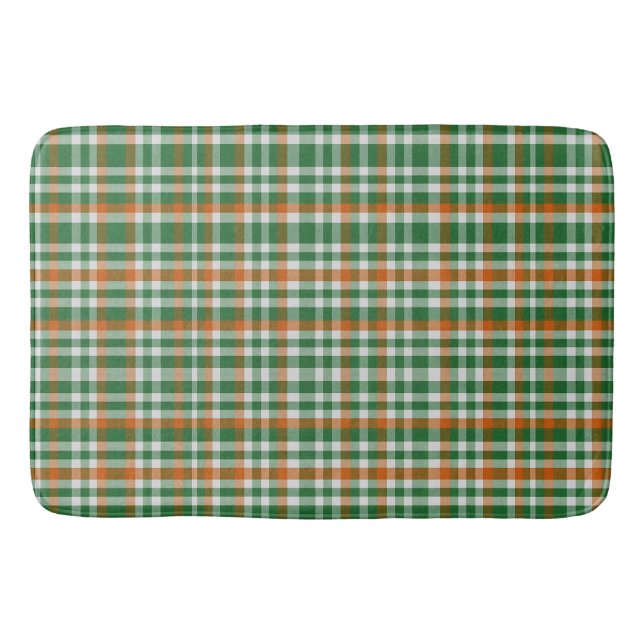 Saint patrick's day Ireland Flagga färgad gingham Badrumsmatta (Framsidan)