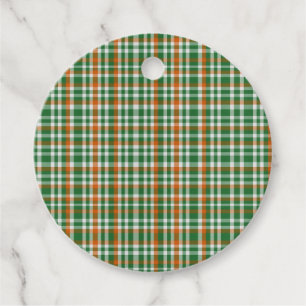 Saint patrick's day Ireland Flagga färgad gingham Gåvor Etiketter
