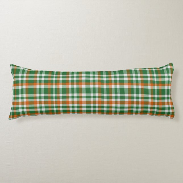 Saint patrick's day Ireland Flagga färgad gingham Kroppskudde (Framsidan)