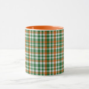Saint patrick's day Ireland Flagga färgad gingham Mugg