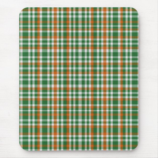 Saint patrick's day Ireland Flagga färgad gingham Musmatta (Framsidan)
