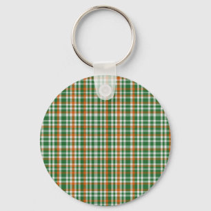 Saint patrick's day Ireland Flagga färgad gingham Nyckelring